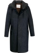Mackintosh Chryston Denim Hooded Coat - Blue