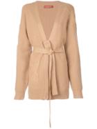 Altuzarra Embroidered Belted Cardigan - Brown