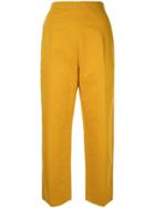 Marni Cropped High Waisted Trousers - Yellow