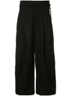 Song For The Mute Wide Leg Cropped Trousers - Black