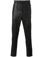 Boboutic Front Pleated Tapered Trousers - Black
