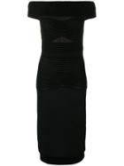 Roland Mouret Off The Shoulder Midi Dress - Black