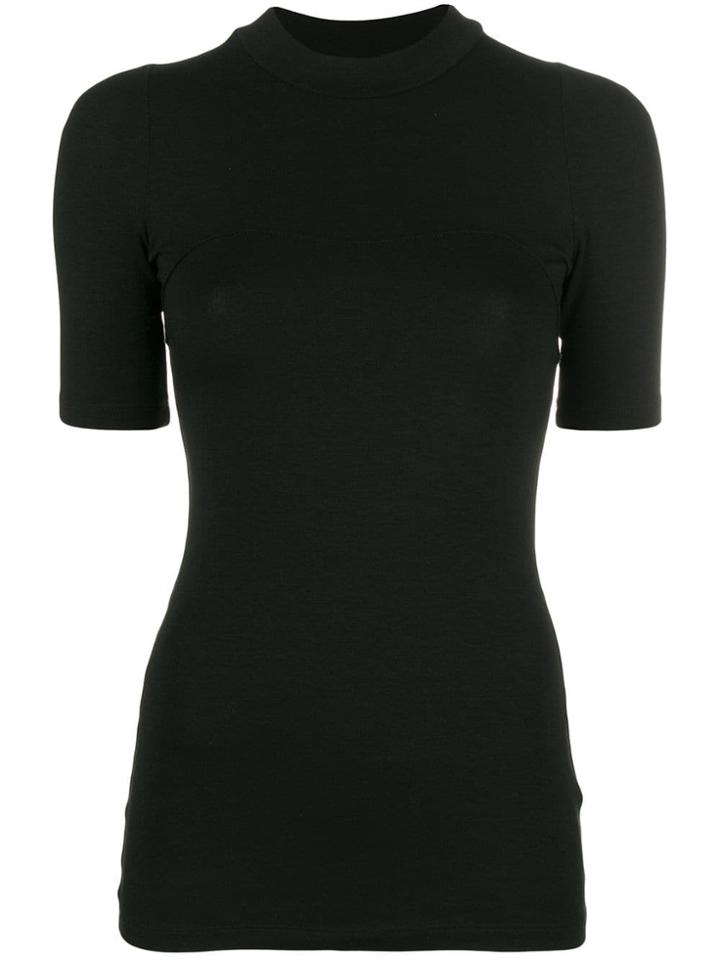 Y-3 Funnel Neck Short Sleeve Top - Black