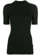 Y-3 Funnel Neck Short Sleeve Top - Black