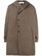 Isabel Benenato Hooded Coat, Men's, Size: 46, Brown, Cotton