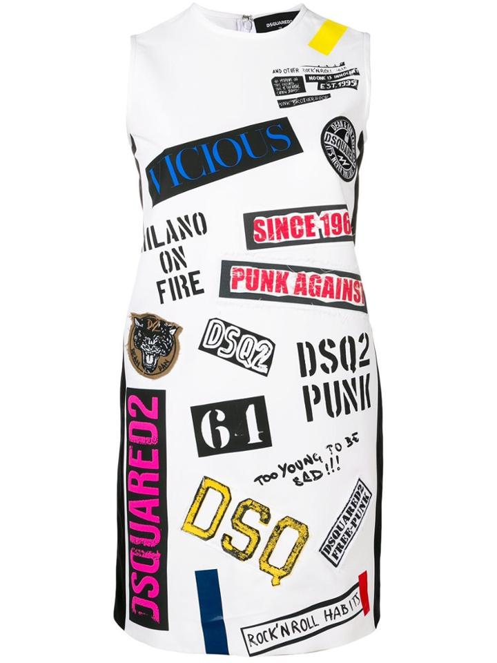 Dsquared2 Patch Dress - White