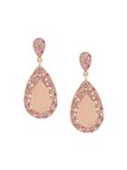 Carolina Bucci Pave Frame Pear Cut Earrings - Metallic