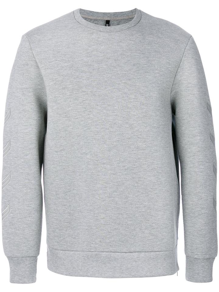 Neil Barrett - Arrow Sleeve Sweatshirt - Men - Cotton/polyurethane/spandex/elastane/viscose - L, Grey, Cotton/polyurethane/spandex/elastane/viscose