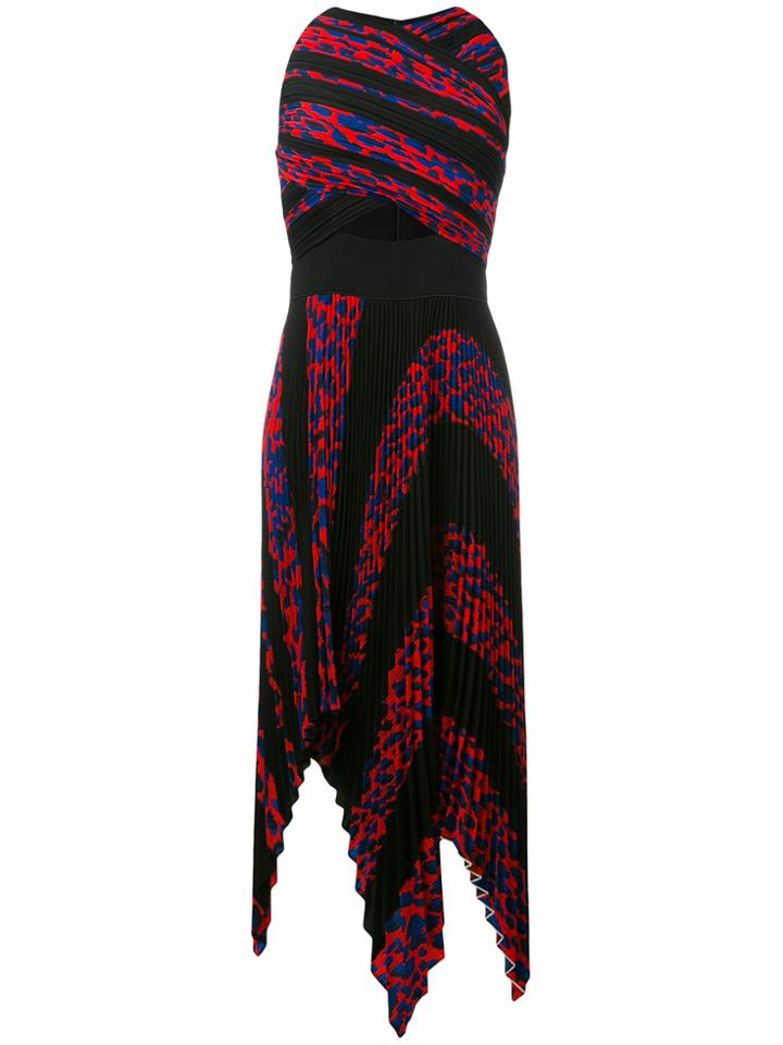 Proenza Schouler Pleated Print Dress - Black