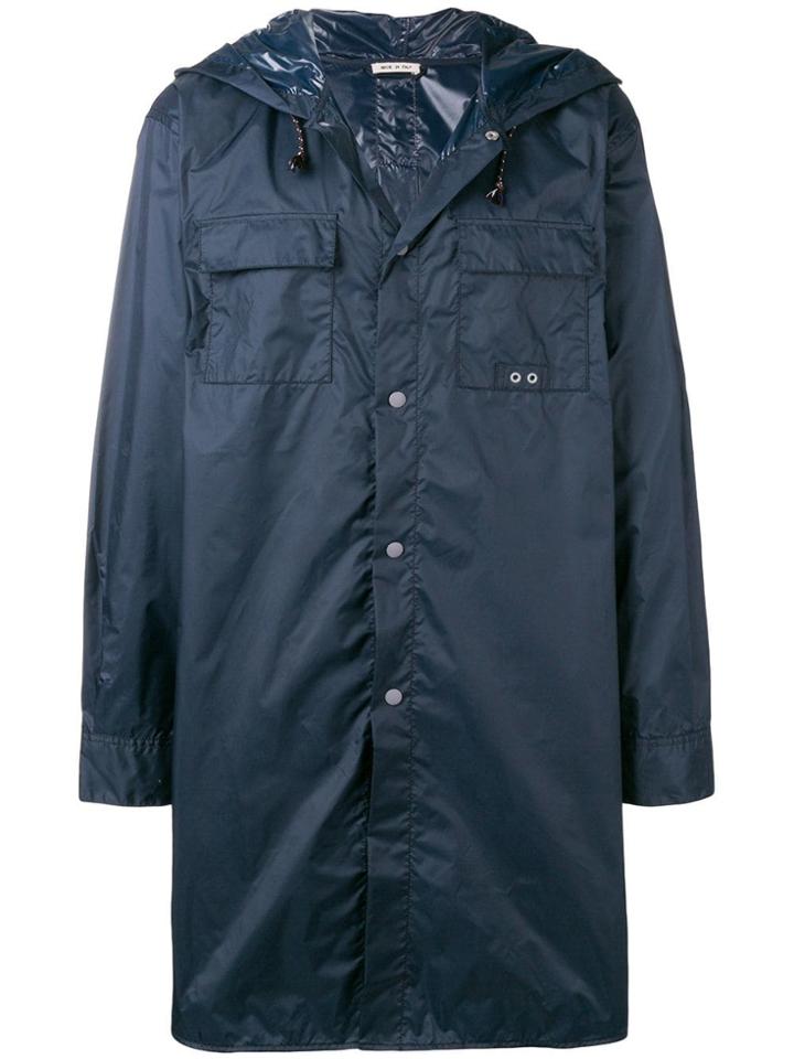 Marni Hooded Parka Coat - Blue