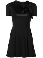 Red Valentino Short-sleeve Flared Mini Dress - Black