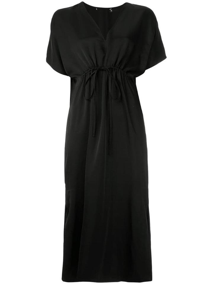 Reinaldo Lourenço Vestido Midi Laco Cintura - Black