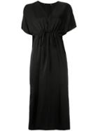 Reinaldo Lourenço Vestido Midi Laco Cintura - Black