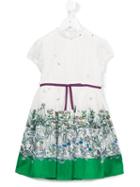 Gucci Kids Floral Print Dress, Girl's, Size: 6 Yrs, White