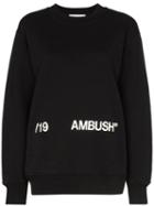Ambush Logo Print Cotton Sweatshirt - Black