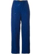 Ports 1961 Open-work Trousers, Women's, Size: 40, Blue, Viscose