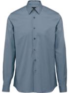 Prada Stretch Cotton Poplin Shirt - Grey