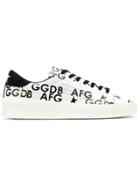 Golden Goose Deluxe Brand Printed Logo Sneakers - White