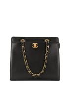 Chanel Pre-owned Cc Chain Hand Tote Bag - Black