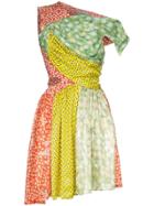 Preen By Thornton Bregazzi Monica Printed Patchwork Silk Blend Dress -