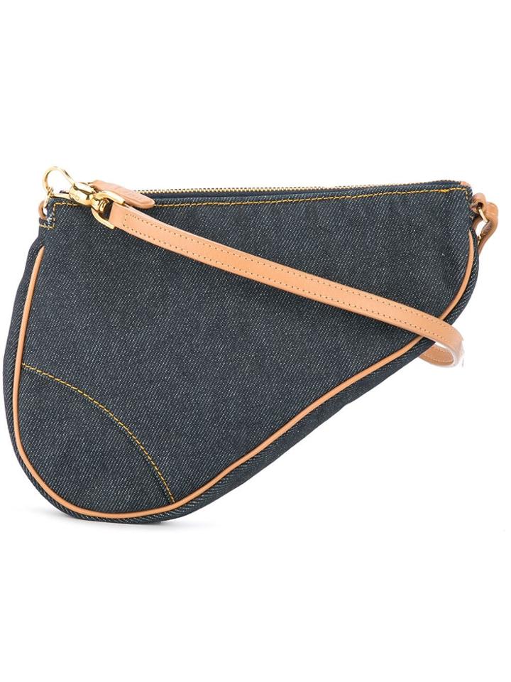 Christian Dior Vintage Saddle Handbag - Blue
