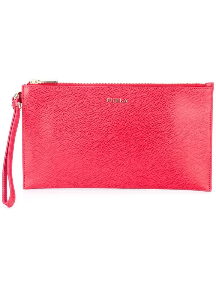 Furla 'babylon' Clutch, Women's, Red, Leather