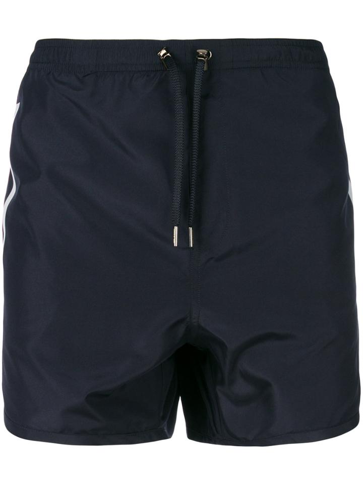Neil Barrett Stripe Swim Shorts - Blue