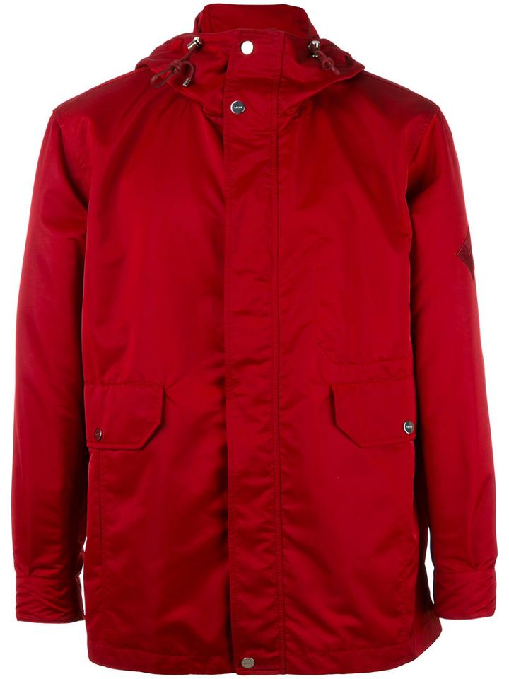 Bally Zipped Hooded Jacket, Men's, Size: 50, Red, Polyester/polyamide/cotton/metallic Fibre