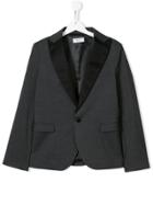 Paolo Pecora Kids Contrast Lapel Blazer - Grey