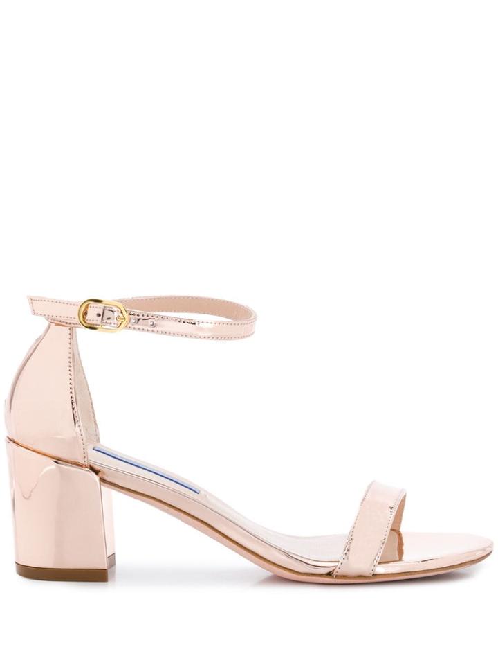 Stuart Weitzman Shine Heeled Sandals - Gold