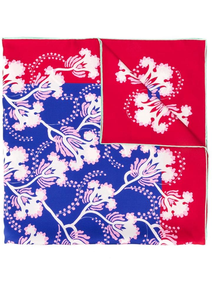 Valentino Printed Silk Stole - Blue