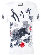 Gucci - L'aveugle Par Amour Dragon T-shirt - Men - Linen/flax - Xs, White, Linen/flax
