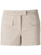 Dondup Flap Pockets Shorts, Women's, Size: 40, Nude/neutrals, Cotton/spandex/elastane