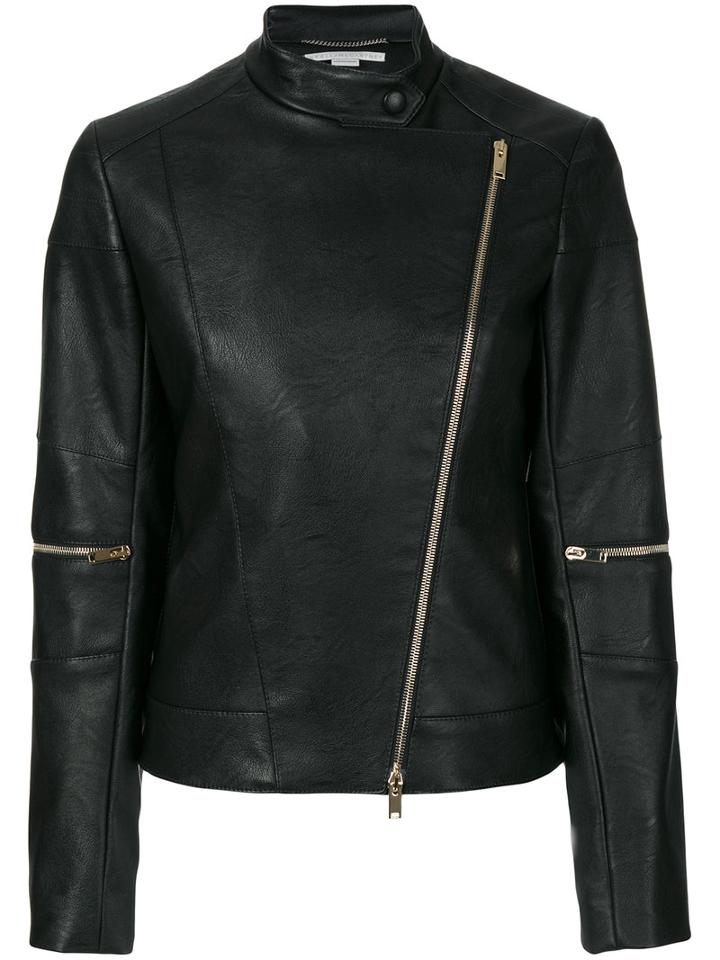Stella Mccartney - Asymmetric Fitted Jacket - Women - Cotton/polyester/viscose - 40, Black, Cotton/polyester/viscose