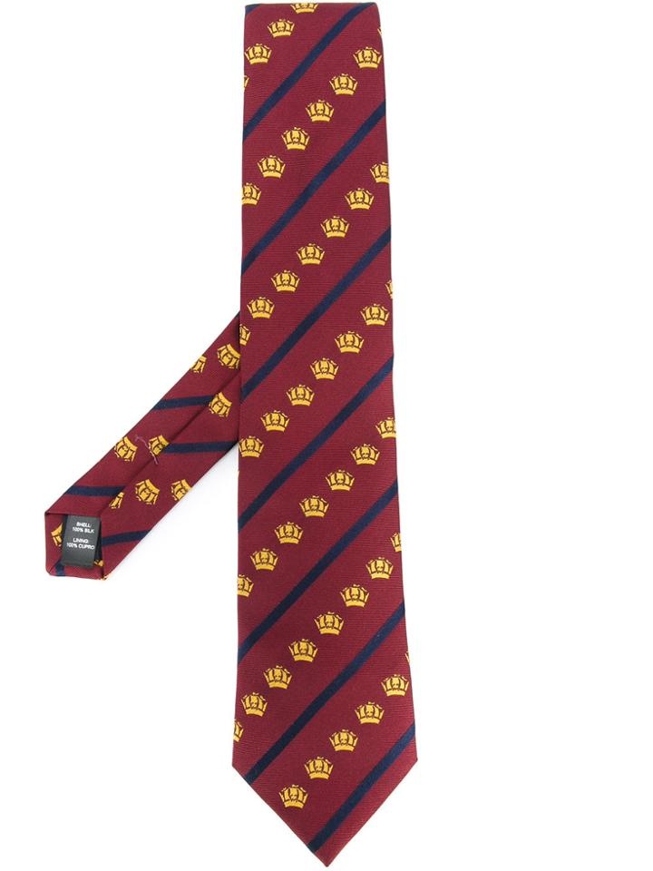 Gieves & Hawkes Patterned Tie - Red
