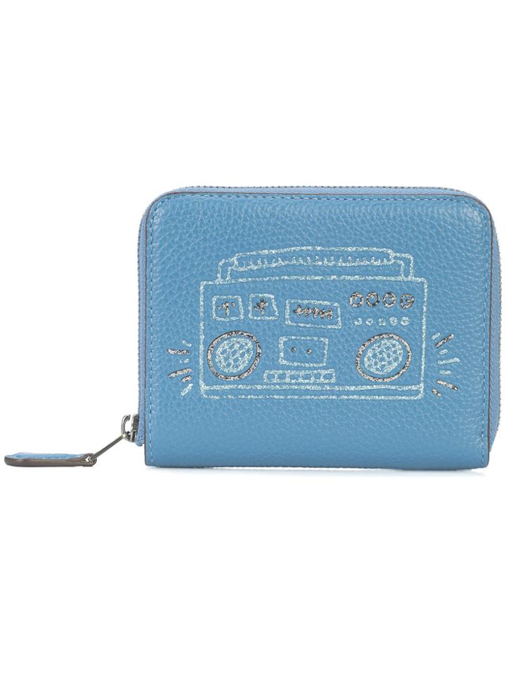 Coach X Keith Haring Zip Around Wallet - Blue