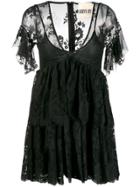 Aniye By Lace Ruffle Mini Playsuit - Black