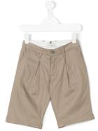 Paolo Pecora Kids - Chino Shorts - Kids - Cotton/spandex/elastane - 8 Yrs, Brown