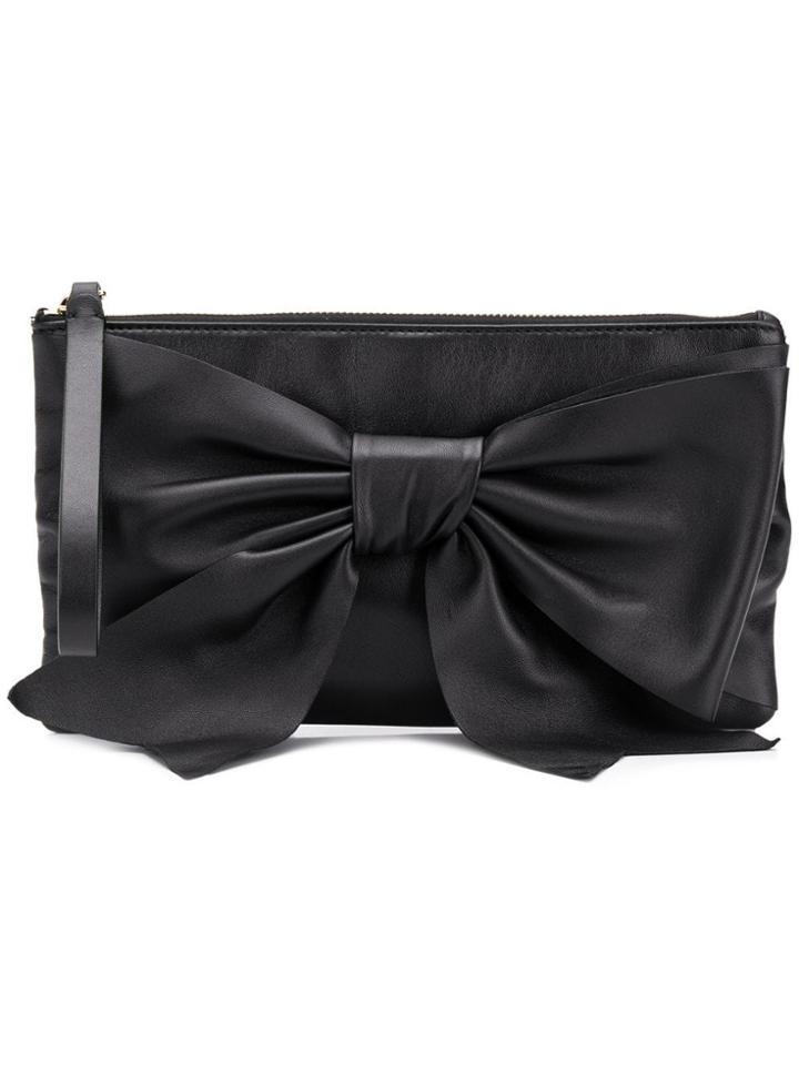 Red Valentino Red(v) Bow Clutch - Black