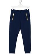 Dsquared2 Kids - Elasticated Waistband Tracksuit Bottoms - Kids - Cotton - 16 Yrs, Blue