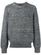 A.p.c. Crew Neck Jumper, Men's, Size: Xl, Grey, Wool
