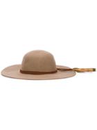 Sensi Studio Feather Detail Hat, Women's, Size: Large, Brown, Wool Felt