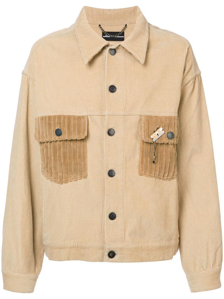 Rochambeau 'machinations' Embroidery Shirt Jacket - Nude & Neutrals