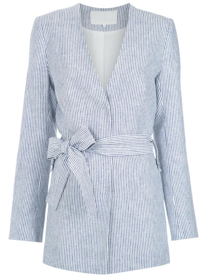 Giuliana Romanno Striped Blazer - Blue