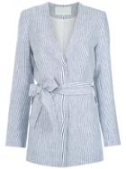Giuliana Romanno Striped Blazer - Blue