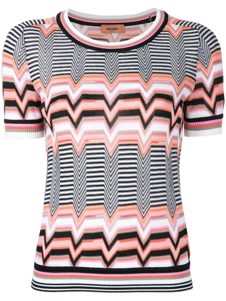 Missoni Zigzag Pattern Knitted T-shirt - Multicolour