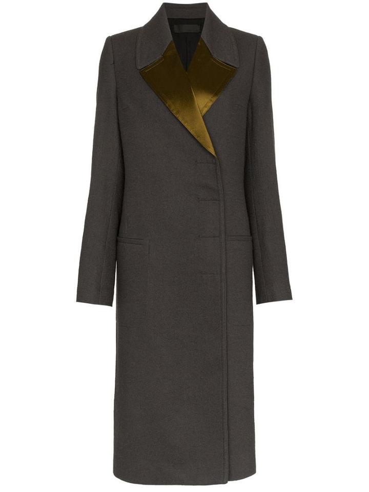 Haider Ackermann Double-breasted Long Coat - Grey
