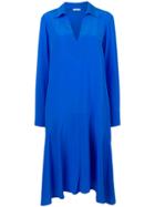 P.a.r.o.s.h. Frill Hem Shirt Dress - Blue