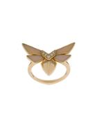 Stephen Webster 18kt Yellow Gold, Diamond And Opal Winged Bug Ring