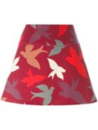 Red Valentino Swallow Print A-line Skirt